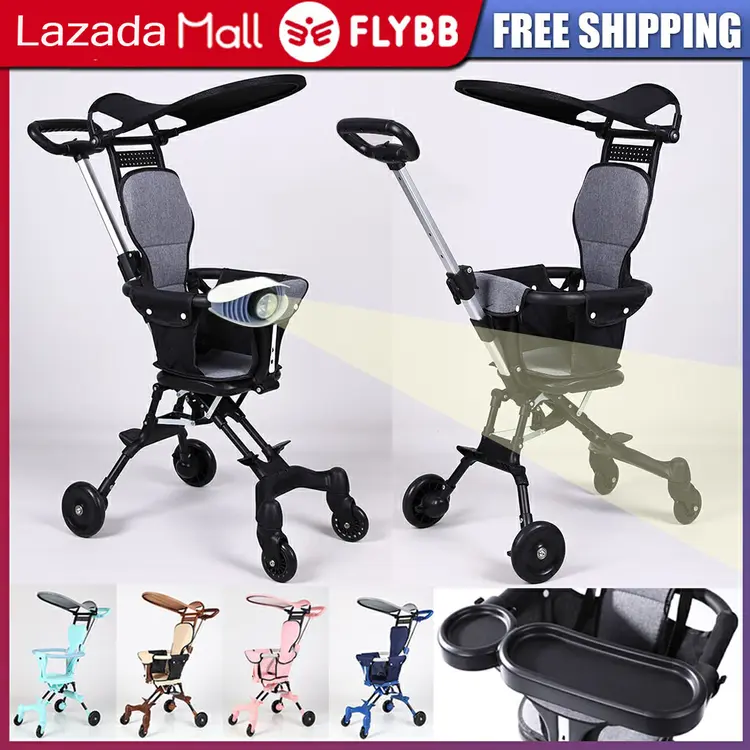 FLYBB stroller bayi dapat lipat traveling duduk Small size 2 Arah / kereta dorongan buat bayi multifungsi
