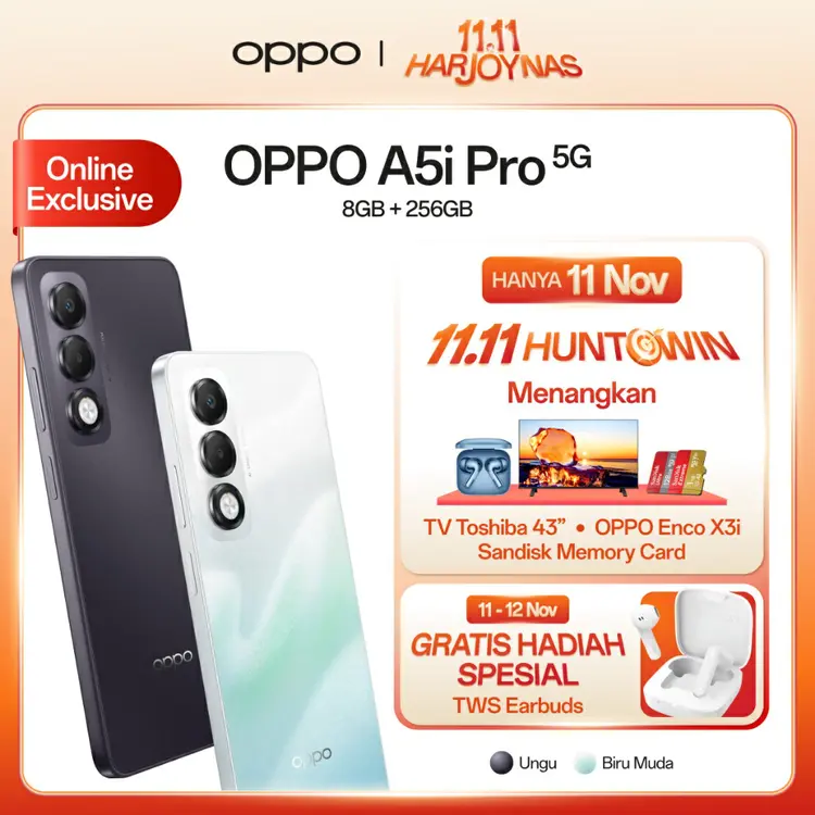 [NEW] OPPO A5i Pro 5G 8GB/256GB Online Exclusive [IP65 Water-Resistant, 6000mAh Large Battery, 45W SUPERVOOC Flash Charge, Military-Grade Shock Resistance]]