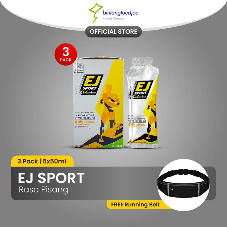 NEW! EJ Sport Sachet Banana 3 Pack - Energy Gel