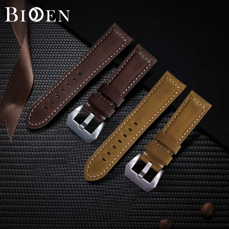 Tali Jam BIDEN Watch Strap Tali Kulit Pria Buram Leather Strap 20mm/22mm/24mm Jam Tangan Kulit