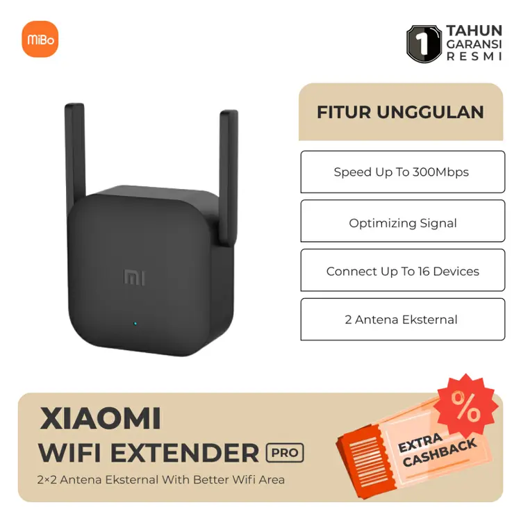 Xiaomi Mi WiFi Range Extender Pro 300Mbps Penguat Signal Wifi Garansi Resmi