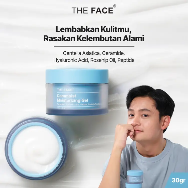 THE FACE Ceramoist Moisturizing Gel 30gr - Cream Pelembab Wajah