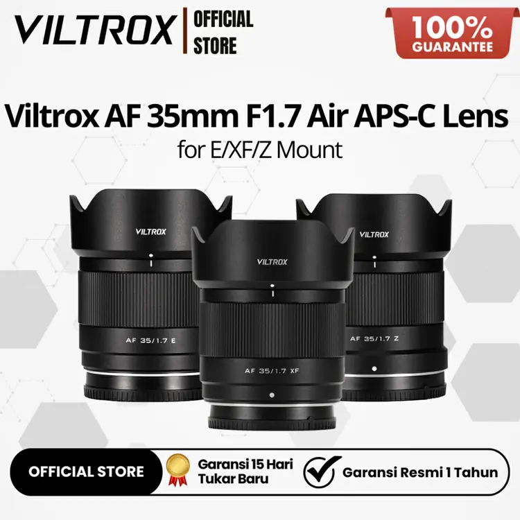 Viltrox AF 35mm F1.7 Air APS-C Lens for Nikon Z-Mount, Sony E-Mount, Fuji XF-Mount Garansi Resmi
