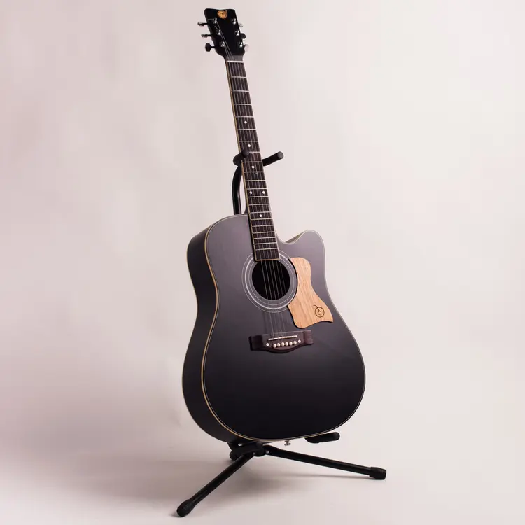 Gitar Akustik Mandalika De Ticco Series DTS-01J-BK-KP Include Softcase dan Senar Cadangan