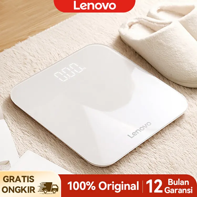 Lenovo Timbangan Badan Body weight Scale Digital LED Indikator Hingga 180 KG Tingkat Akurasi Tinggi