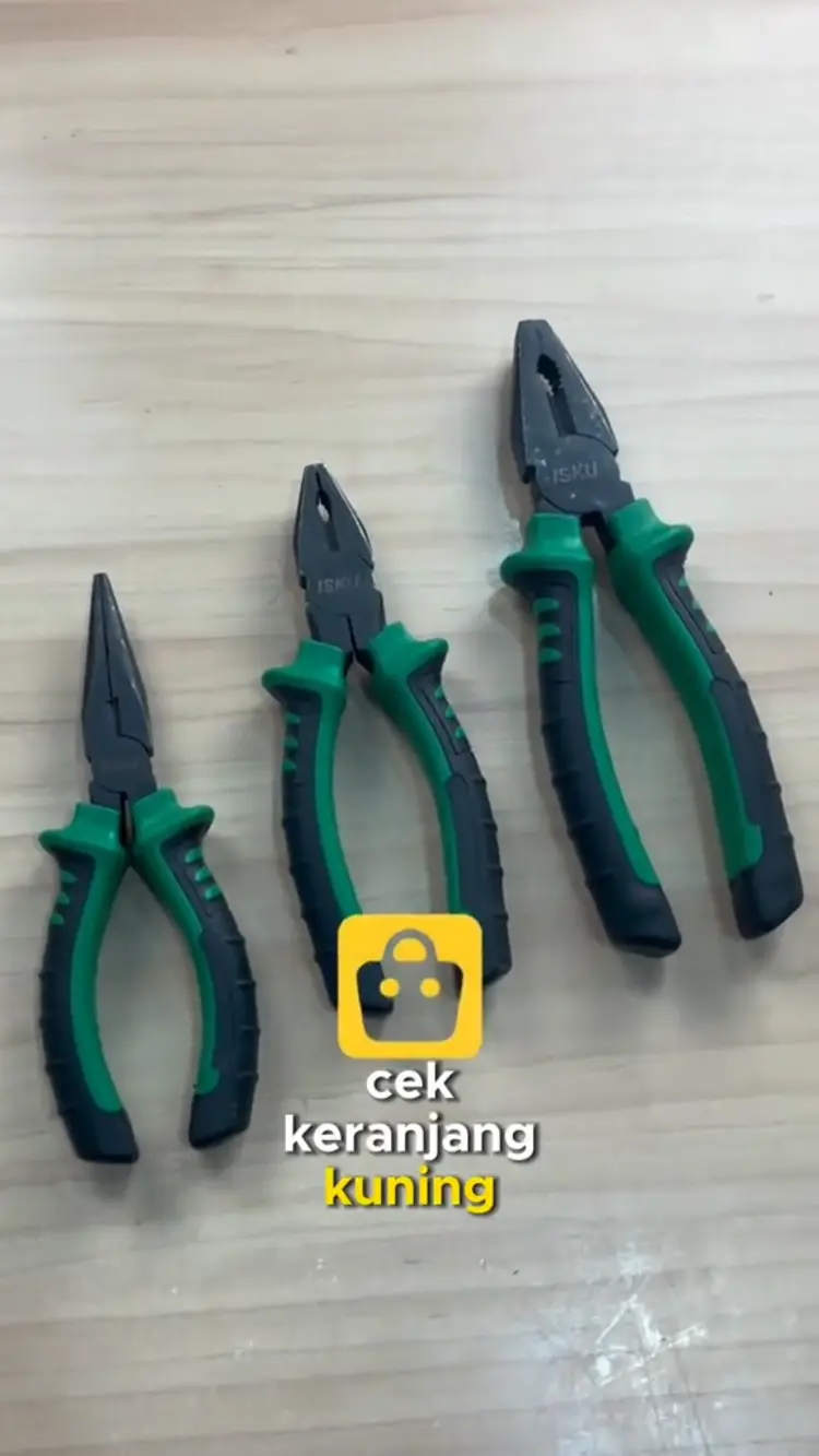 ISKU Tang kawat 6inch Tang jepit 6 inch Tang diagonal 6inch tang kombinasi Tang Pemotong Kabel