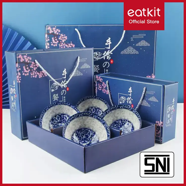 Eatkit Hampers Mangkok Parcel Gift Boxset Premium Bowl Japaness Style Bowl Keramik Parsel Lebaran