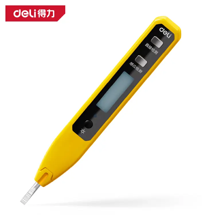 Deli Digital Test Pen/Tespen Digital 12-250V AC DC 14 cm DL8005 /Alat Perkakas