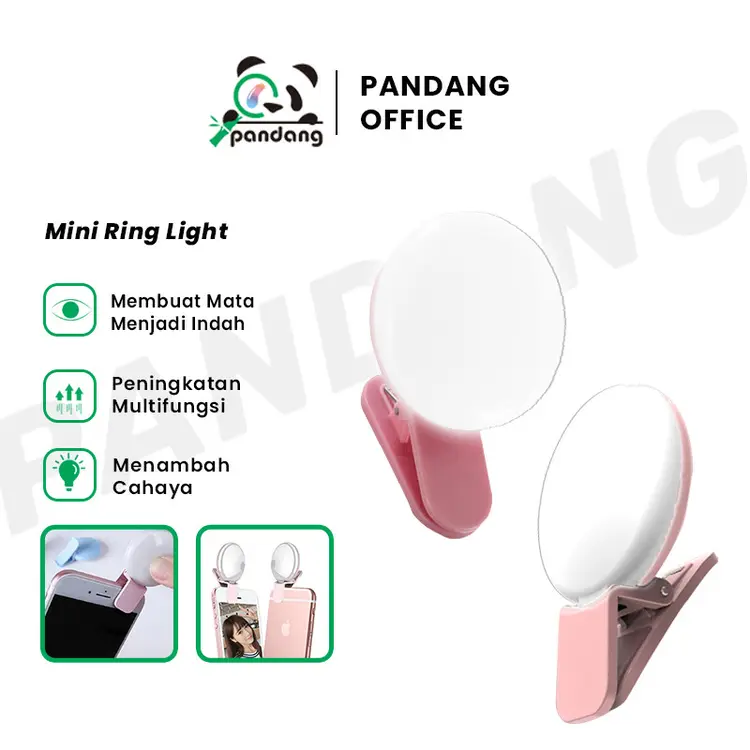 Pandang Selfie Beauty Ring Light Mini Q Selfie Collection Mini Ring Light Portable Clip Selfie Lampu