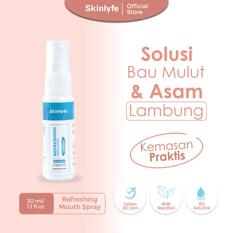 Skinlyfe - Penghilang Bau Mulut Pengharum Mulut Mouth Spray Penyegar Nafas Bau Pemutih Kuning BPOM