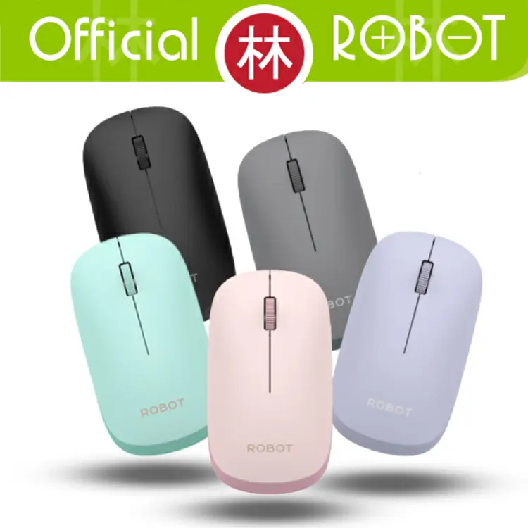 Robot M390 Bluetooth + Wireless Mouse Silent Click 2.4G 1600DPI BT5.0