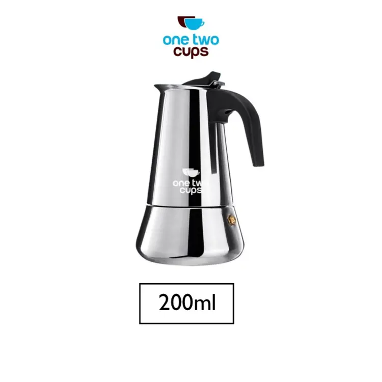 One Two Cups Espresso Coffee Maker Moka Pot Teko Stovetop Filter 200ml