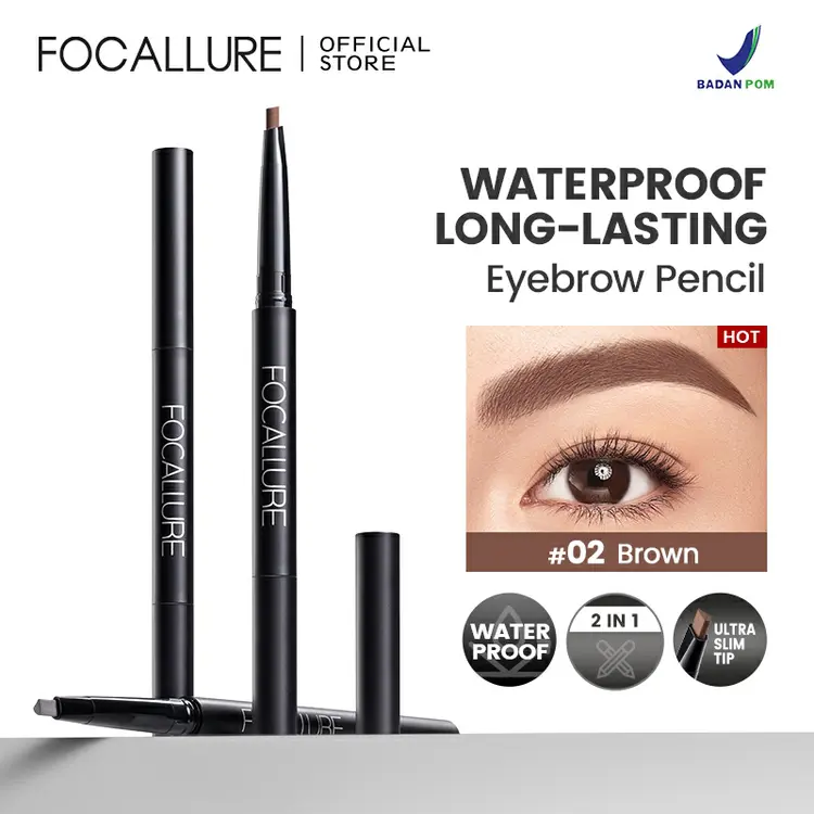 FOCALLURE Waterproof Long-Lasting Eyebrow Pencil - 3 Colours Pensil alis