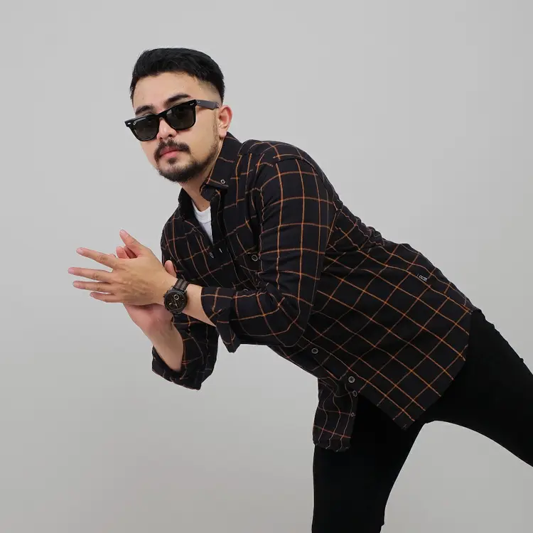 DGM Fashion Kemeja Pria Flanel lengan Panjang Flannel 001 C