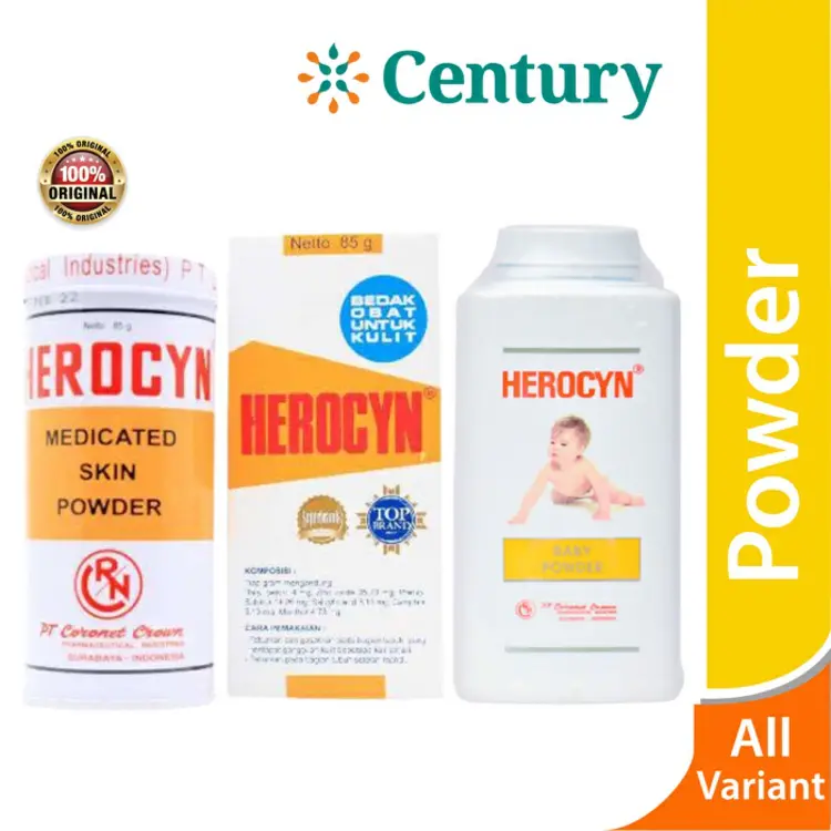 HEROCYN BABY POWDER 200GR / BEDAK BAYI / BAYI BIANG KERINGAT / BEDAK BAYI GATAL / BEDAK ANTI IRITASI