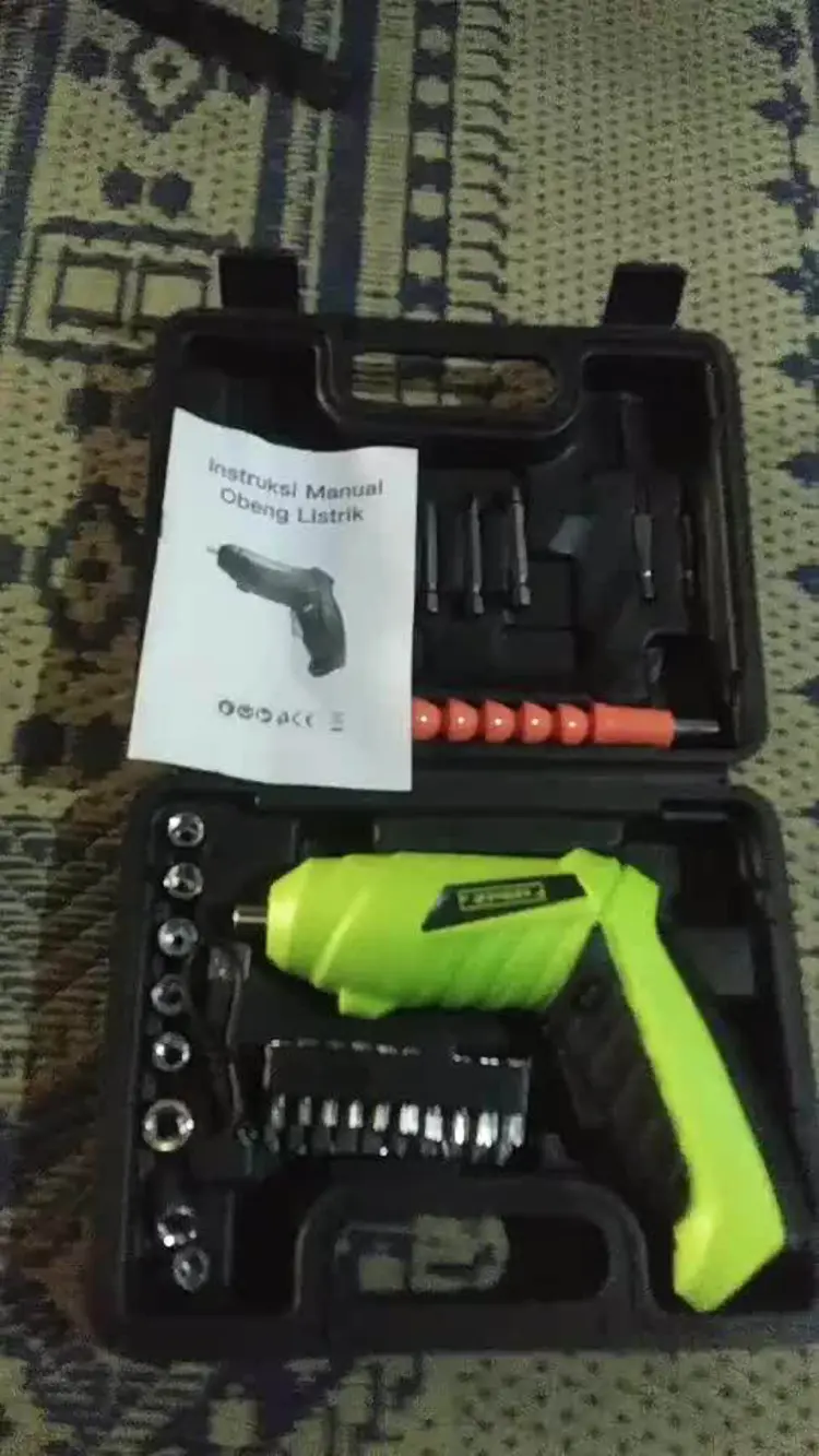 ZPER Mesin Bor Baterai 12V Obeng Listrik Cordless Drill Battery Bor Kayu Triplek Besi Bor cordless murah ZP016