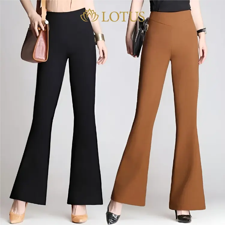 LOTUS - Flare Pants Highwaist || Celana Highwaist Kulot Cutbray Wanita