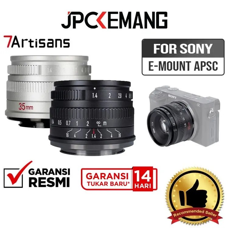 7Artisans 35mm f1.4 Sony E APSC 7Artisan 35 mm f/1.4 Garansi Resmi