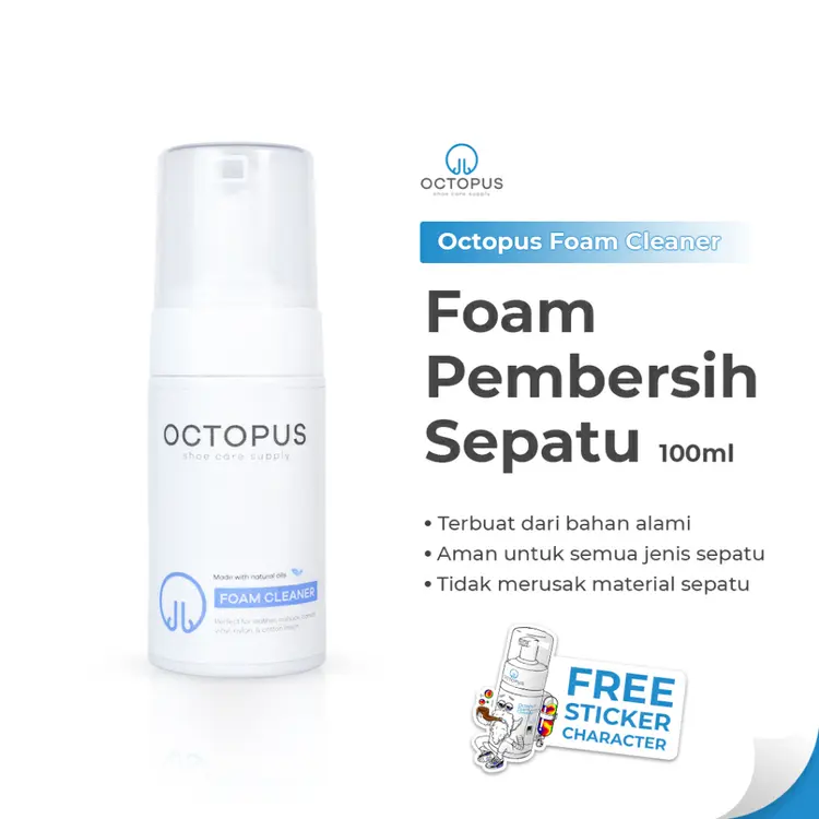 Octopus shoes cleaner - Foam Cleaner Pembersih Sepatu Putih Sneakers Tas Topi Tanpa air