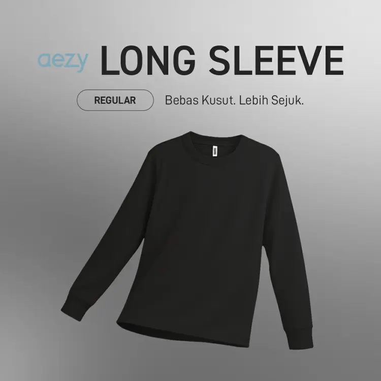 No Void Minds AEZY Long Sleeve Regular Fit Core T-Shirt | Charcoal