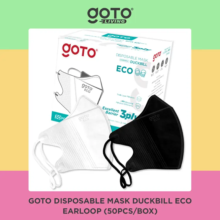 Goto Masker Duckbill 3 Ply Disposable Mask Kesehatan 3Ply Earloop
