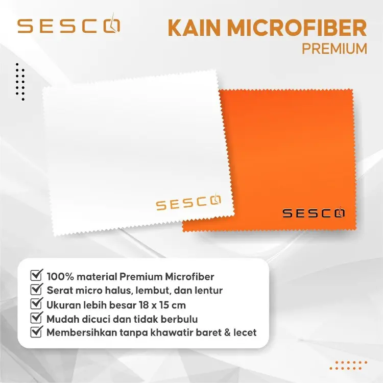 Sesco Kain Lap microfiber serat halus Lap Jam Tangan / Lensa kacamata / Lensa Camera / Layar Hp