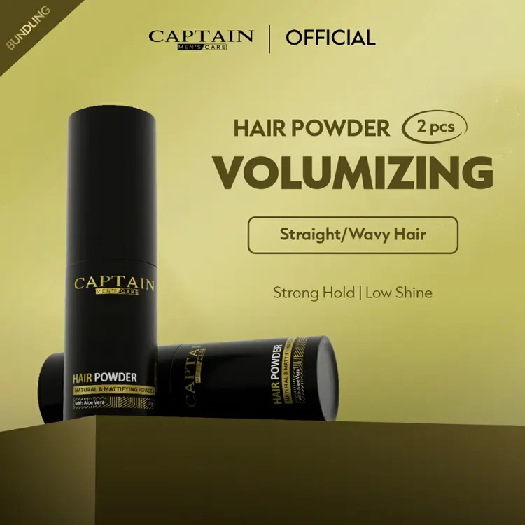 [BUNDLE 2 PCS] Captain Men's Care Twinpack 2 pcs Hair Powder