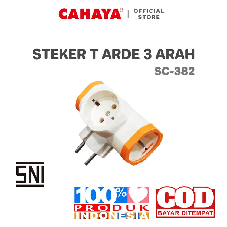 CAHAYA - Steker T Arde 3 Arah SC-382