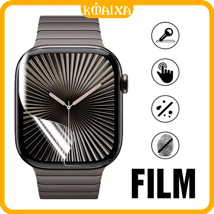 Soft Anti Gores Film for Iwatch Apple Watch 46mm 42mm 44mm 41mm 45mm 49mm 38mm 40mm Series 11 10 9 8 7 6 5 4 3 2 1 Ultra 3 2 SE 3 2 Hydrogel Guard Screen Protector Jam Tangan Smartwatch T800 Ultra I8 Pro Max S8 S9 Ultra 8 MAX 9 PRO S20 T500