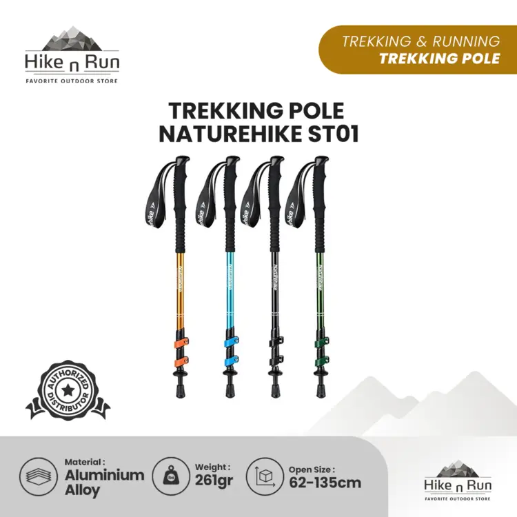 Trekking Pole Naturehike ST01 Alloy 6061 NH17D001-Z 3Nodes