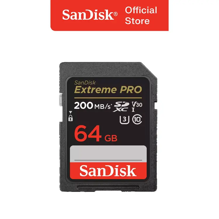 SD Card 64GB SanDisk Extreme Pro UHS-I 4K U3 up to 200Mbps - Garansi Resmi Lifetime