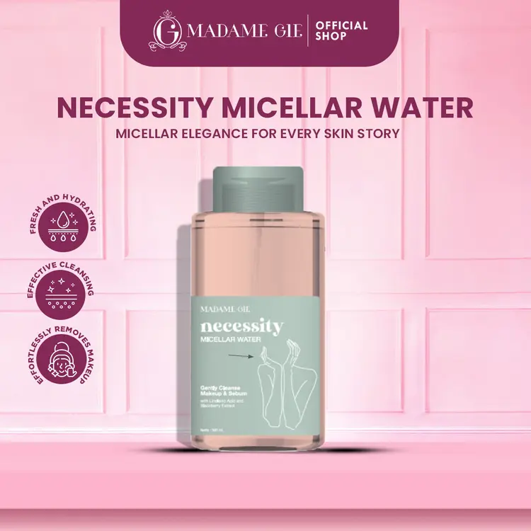 Madame Gie Necessity Micellar Water 300ml - Make Up Remover Cleansing Water for All Skin Type