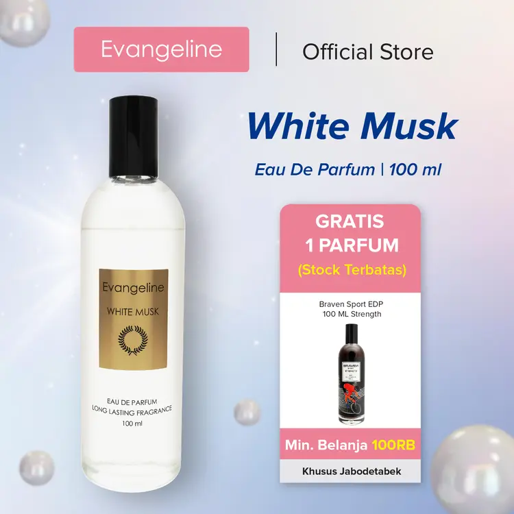 Evangeline Eau De Parfum White Musk 100ML | Best Seller Parfum Wanita EDP Tahan Lama